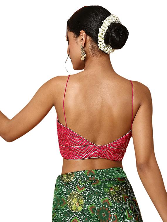 pink silk embroidered blouse - 18575662 - Zoom Image - 3