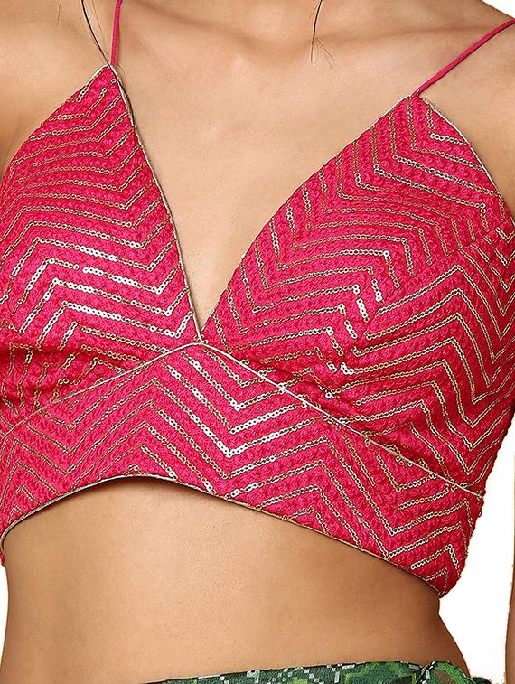 pink silk embroidered blouse - 18575662 - Zoom Image - 5