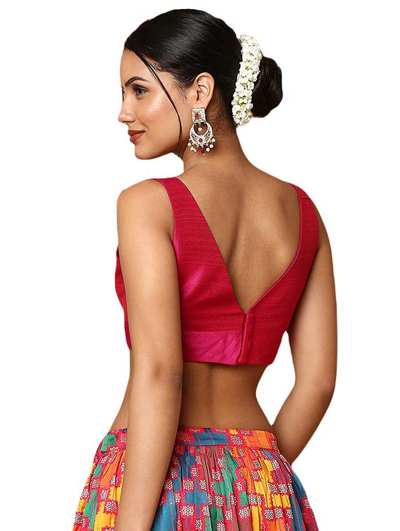 pink silk solid blouse - 18575676 - Zoom Image - 3