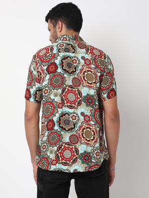 printed short sleeved casual shirt - 18578567 - Standard Image - 3
