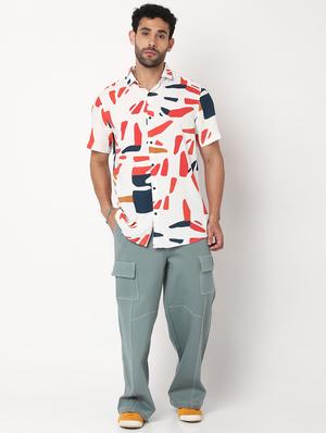 printed short sleeved casual shirt - 18578581 - Standard Image - 4