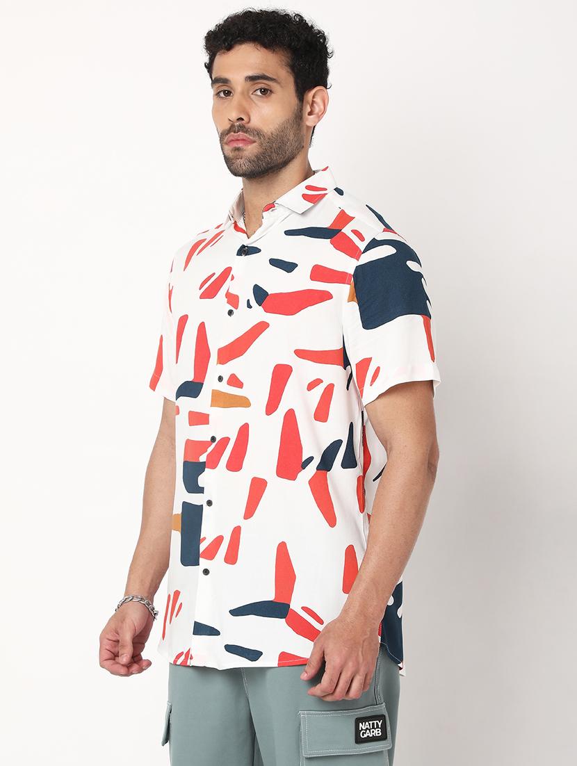 printed short sleeved casual shirt - 18578581 - Zoom Image - 2