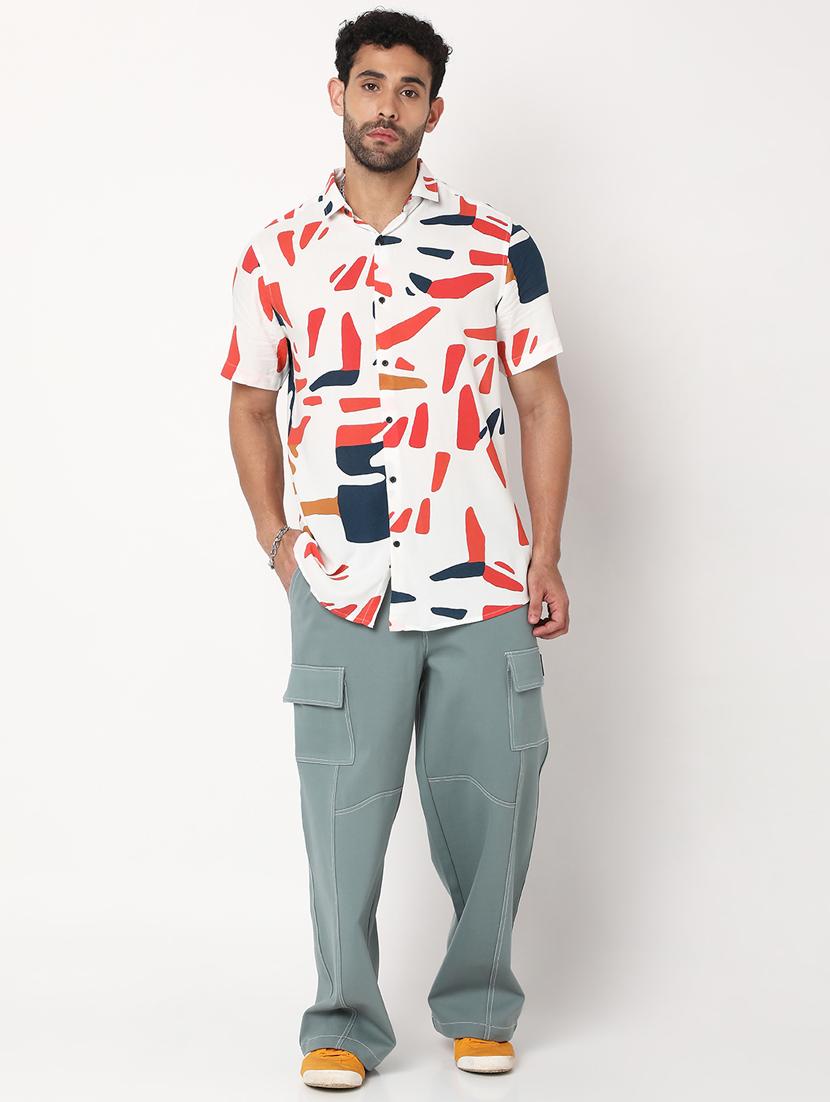 printed short sleeved casual shirt - 18578581 - Zoom Image - 4