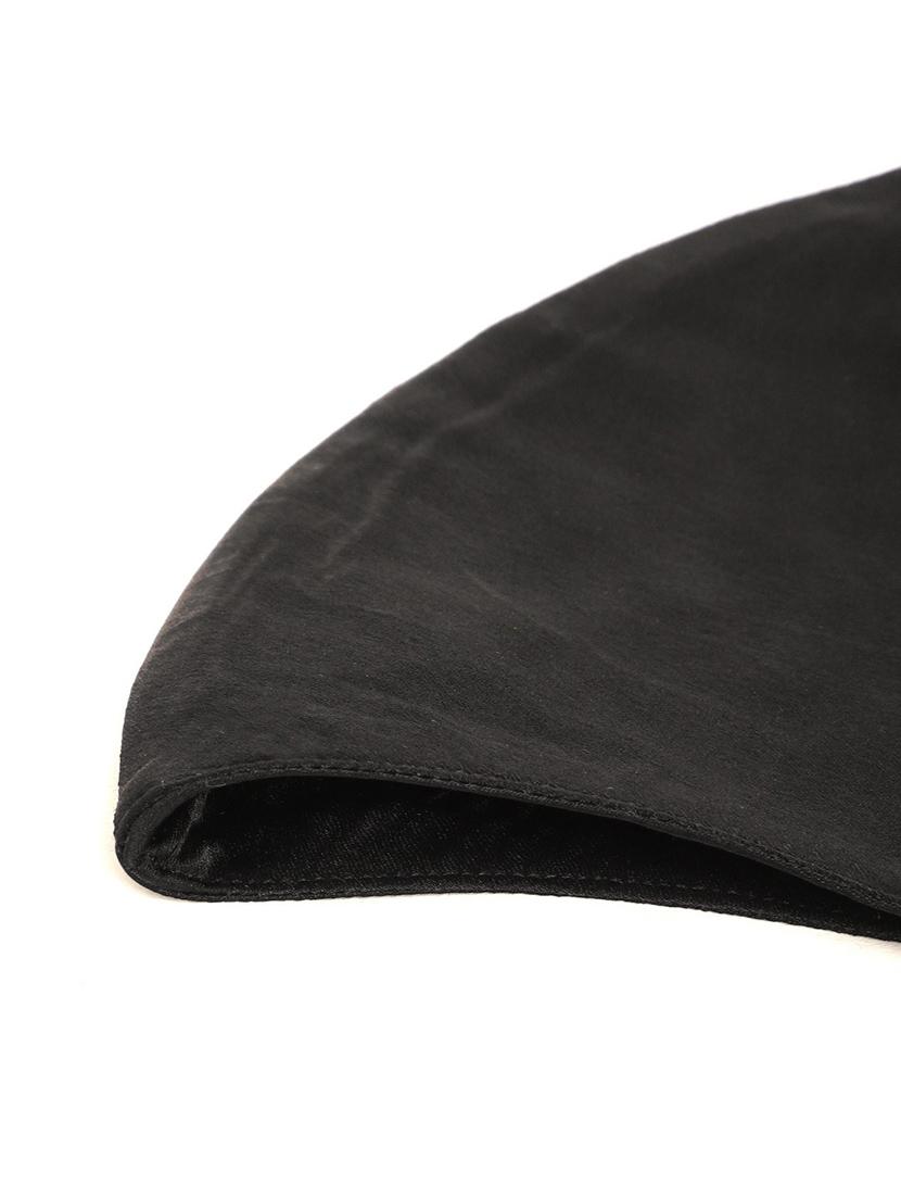 black reusable 2-ply satin face mask with gold plated chain - 18585875 - Zoom Image - 6