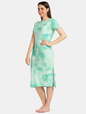 round tropical printed sleepshirt - 18586677 - Standard Image - 2