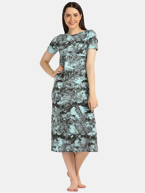round tropical printed sleepshirt - 18586678 - Standard Image - 1