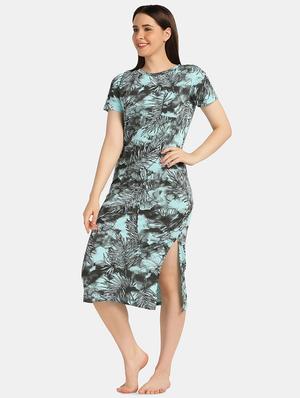 round tropical printed sleepshirt - 18586678 - Standard Image - 2