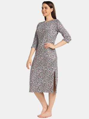 round neck animal printed sleepshirt - 18586679 - Standard Image - 2