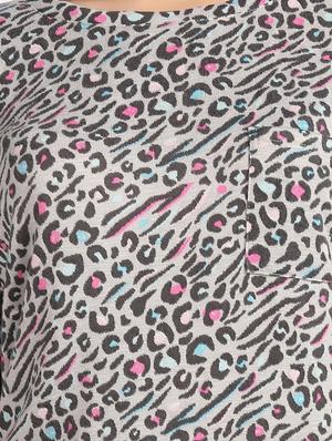 round neck animal printed sleepshirt - 18586679 - Standard Image - 4