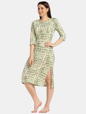 round neck printed sleepshirt - 18586681 - Standard Image - 2