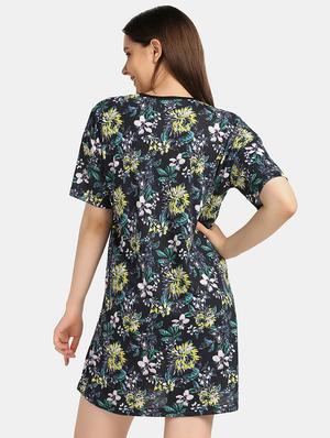 round neck tropical sleepshirt - 18586682 - Standard Image - 3