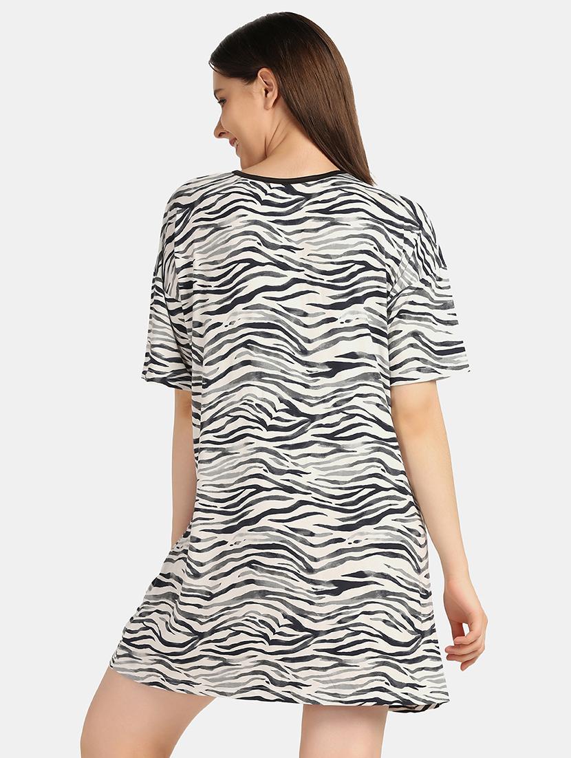 round neck animal print sleepshirt - 18586684 - Zoom Image - 3
