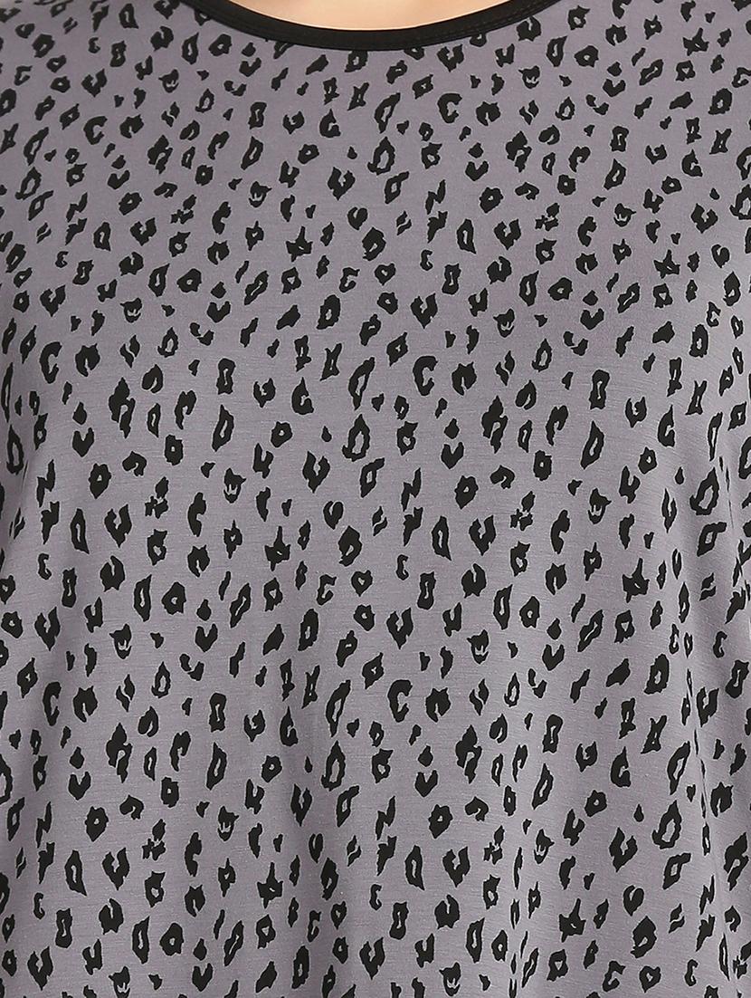 round neck animal print sleepshirt - 18586686 - Zoom Image - 4