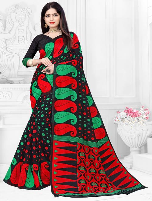 self design jamdani saree with blouse - 18587154 - Standard Image - 1