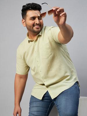 plus size solid casual shirt - 18591280 - Standard Image - 5