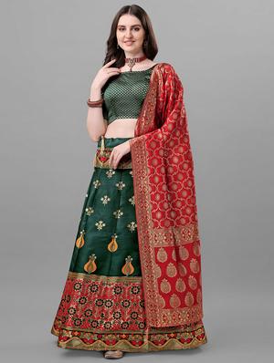 self design lehenga choli with dupatta - 18593257 - Standard Image - 3