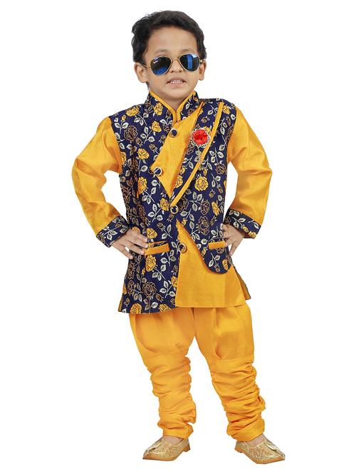 boys self designed kurta pyjama set - 18594400 - Standard Image - 1