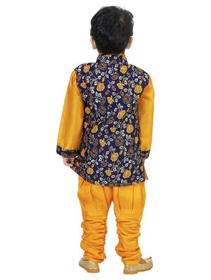 boys self designed kurta pyjama set - 18594400 - Standard Image - 3