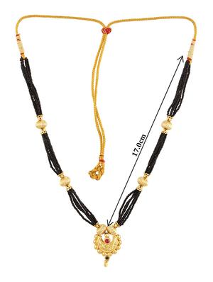 gold satin less steel short necklace - 18595591 - Standard Image - 3