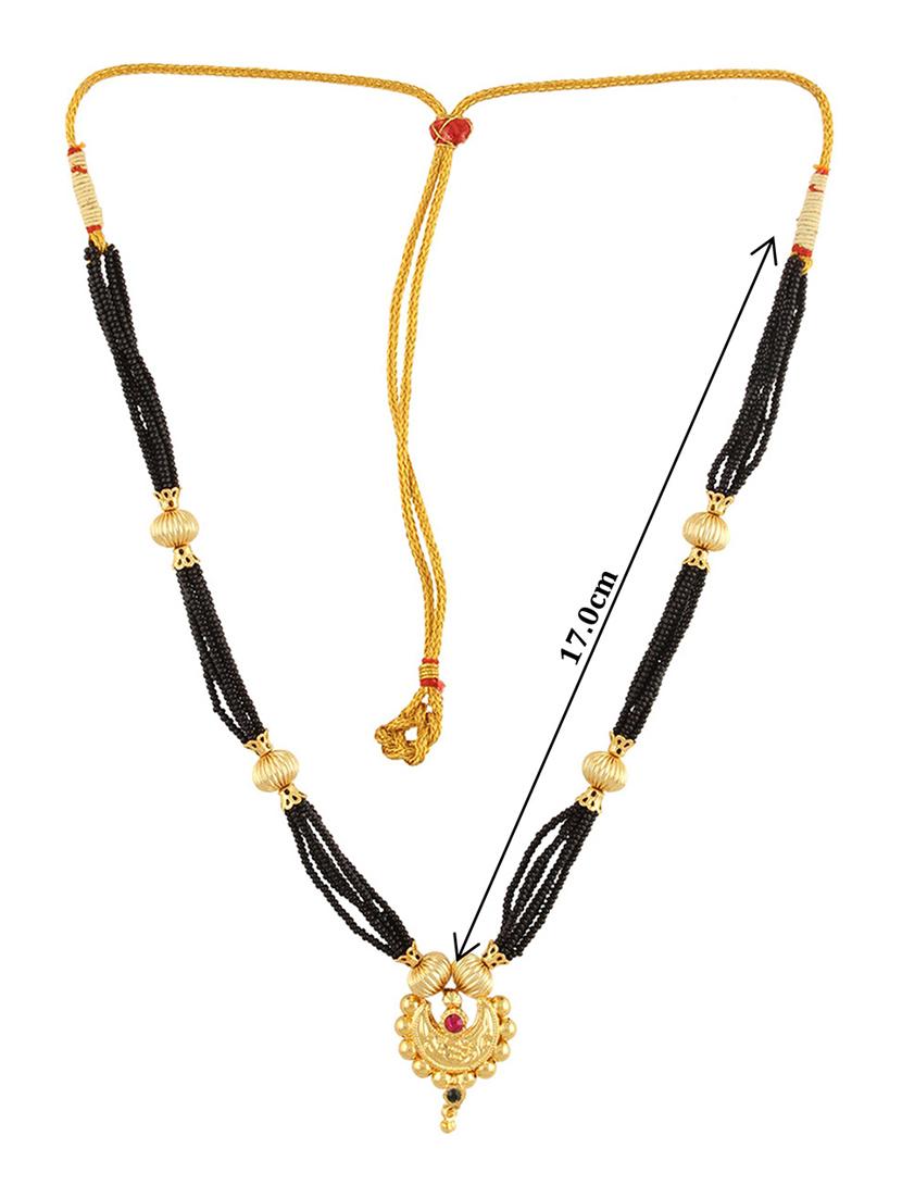 gold satin less steel short necklace - 18595591 - Zoom Image - 3