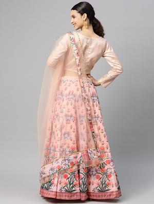 floral printed lehenga choli with dupatta - 18601445 - Standard Image - 3