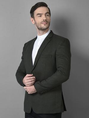 solid single breasted casual blazer - 18601519 - Standard Image - 3