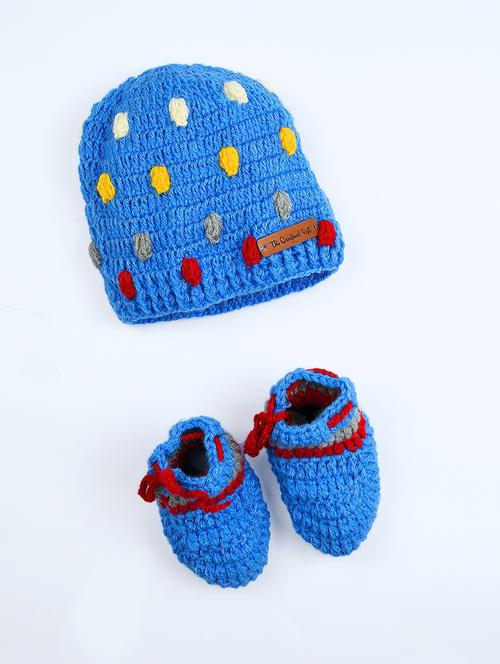 boys self design hat and shoes combo set - 18602197 - Standard Image - 1