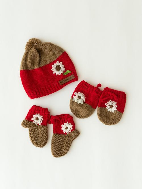 boys self design hat, gloves and shoes combo set - 18602350 - Standard Image - 1