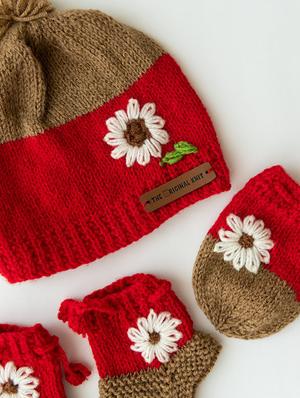 boys self design hat, gloves and shoes combo set - 18602350 - Standard Image - 3