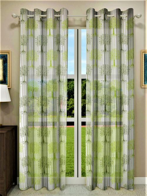 floral motif printed curtains - 18606874 - Standard Image - 1