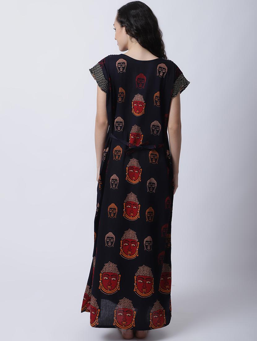 round neck printed nighty - 18607419 - Zoom Image - 3