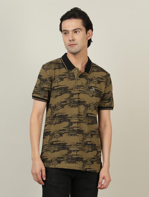 polo neck printed t-shirt - 18614365 - Standard Image - 1