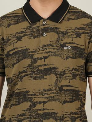 polo neck printed t-shirt - 18614365 - Standard Image - 5