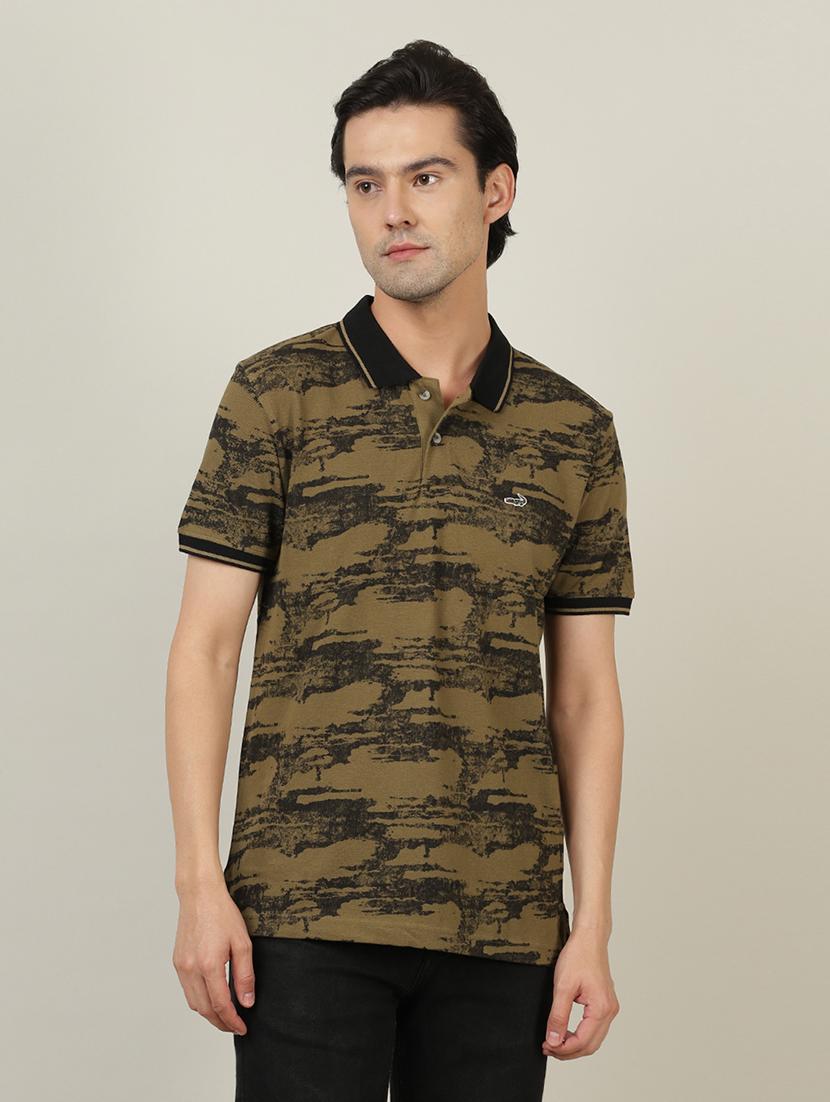 polo neck printed t-shirt - 18614365 - Zoom Image - 1