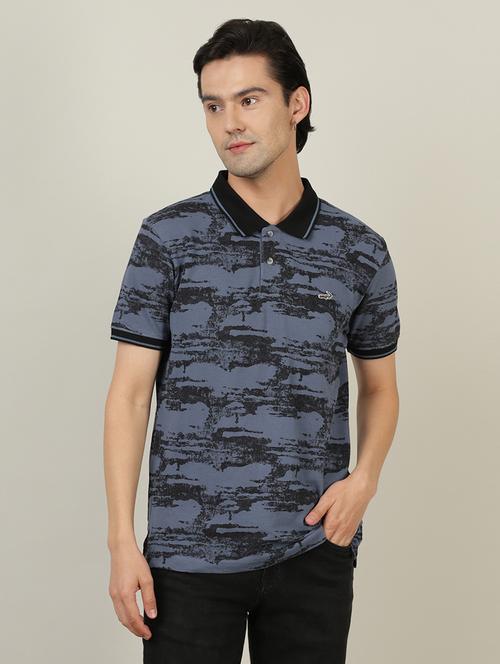 polo neck printed t-shirt - 18614366 - Standard Image - 1