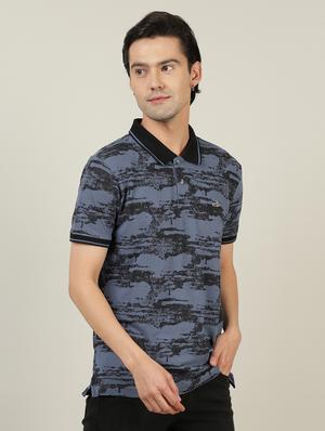 polo neck printed t-shirt - 18614366 - Standard Image - 2