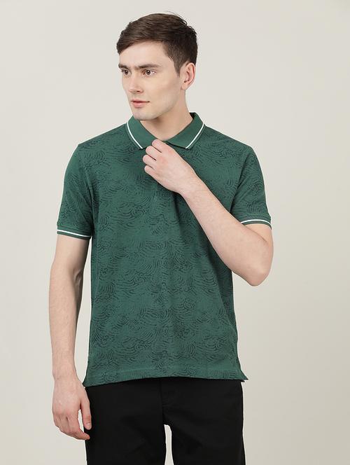 polo neck printed t-shirt - 18614367 - Standard Image - 1