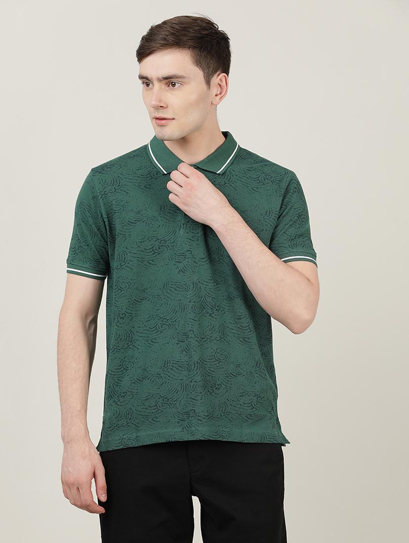 polo neck printed t-shirt - 18614367 - Zoom Image - 1