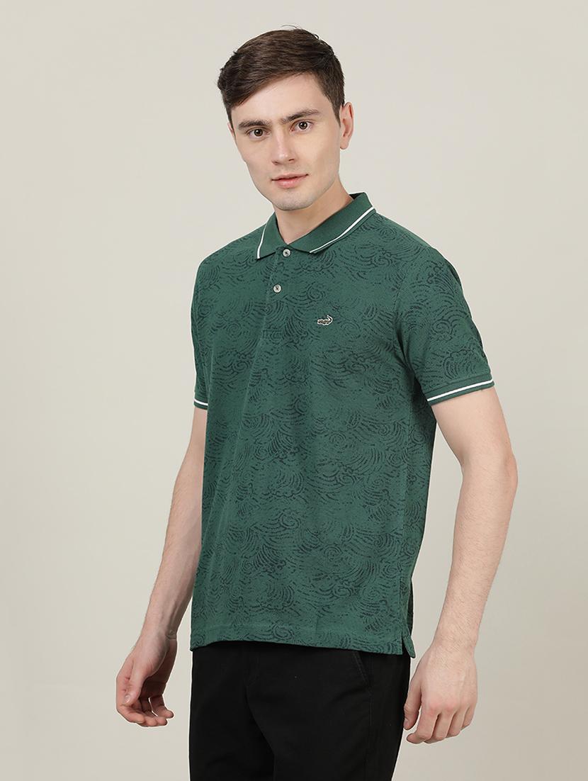 polo neck printed t-shirt - 18614367 - Zoom Image - 2