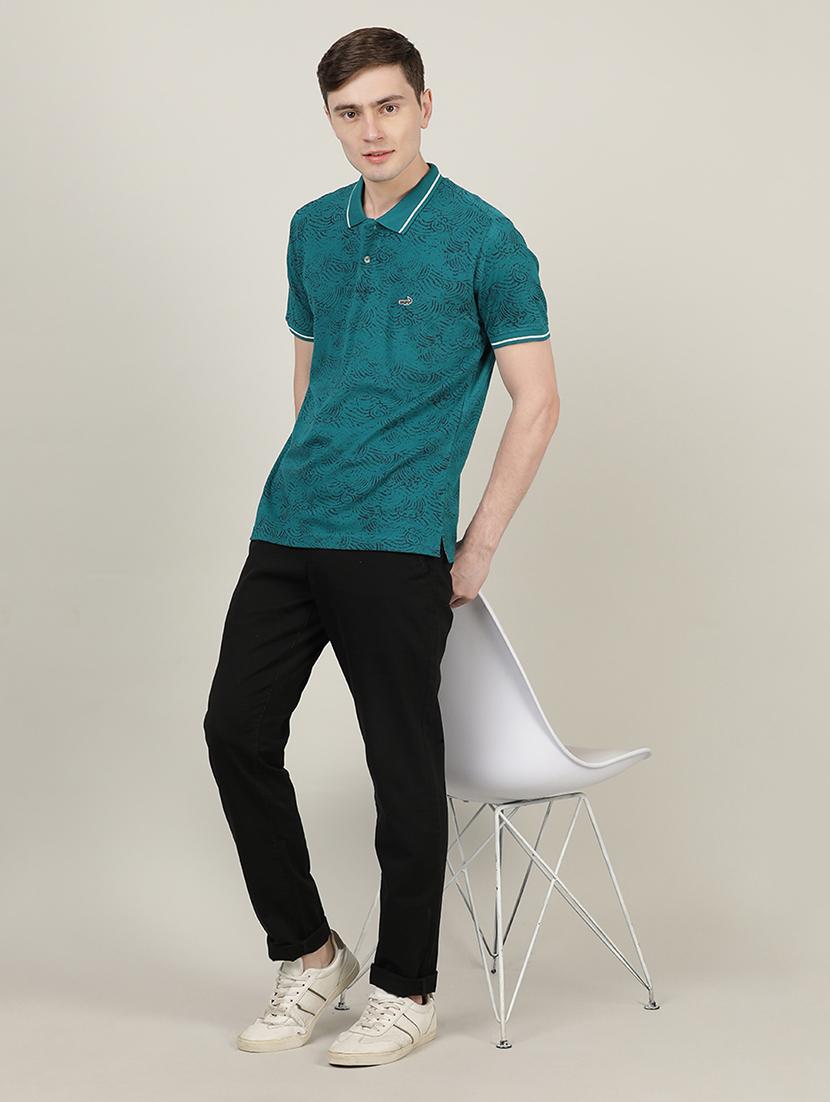 polo neck printed t-shirt - 18614368 - Zoom Image - 4