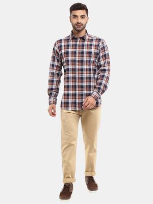 brown checkered casual shirt - 18615411 - Standard Image - 4