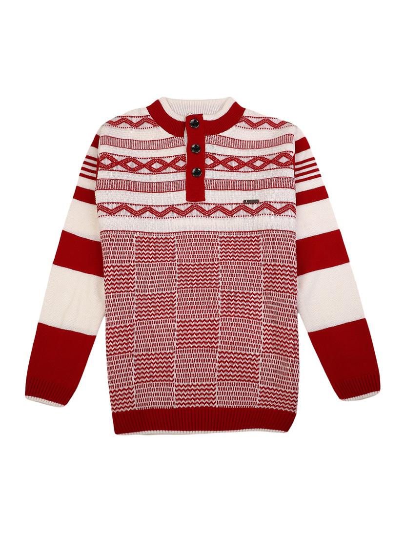 boys crew neck self design sweater - 18616610 - Zoom Image - 1