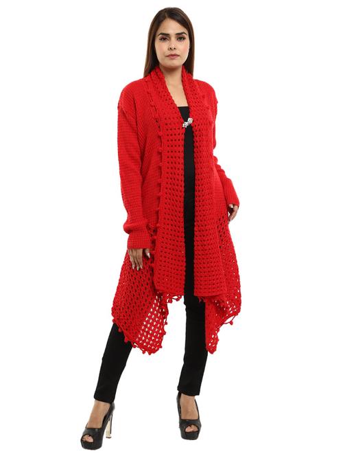 long sleeved self design cardigan - 18616778 - Very Small Image - 1