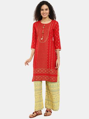mid rise printed palazzo - 18618597 - Standard Image - 4
