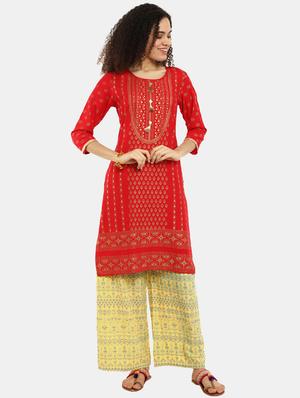 mid rise printed palazzo - 18618597 - Standard Image - 5