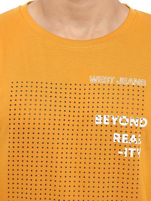 round neck front printed t-shirt - 18620078 - Standard Image - 5