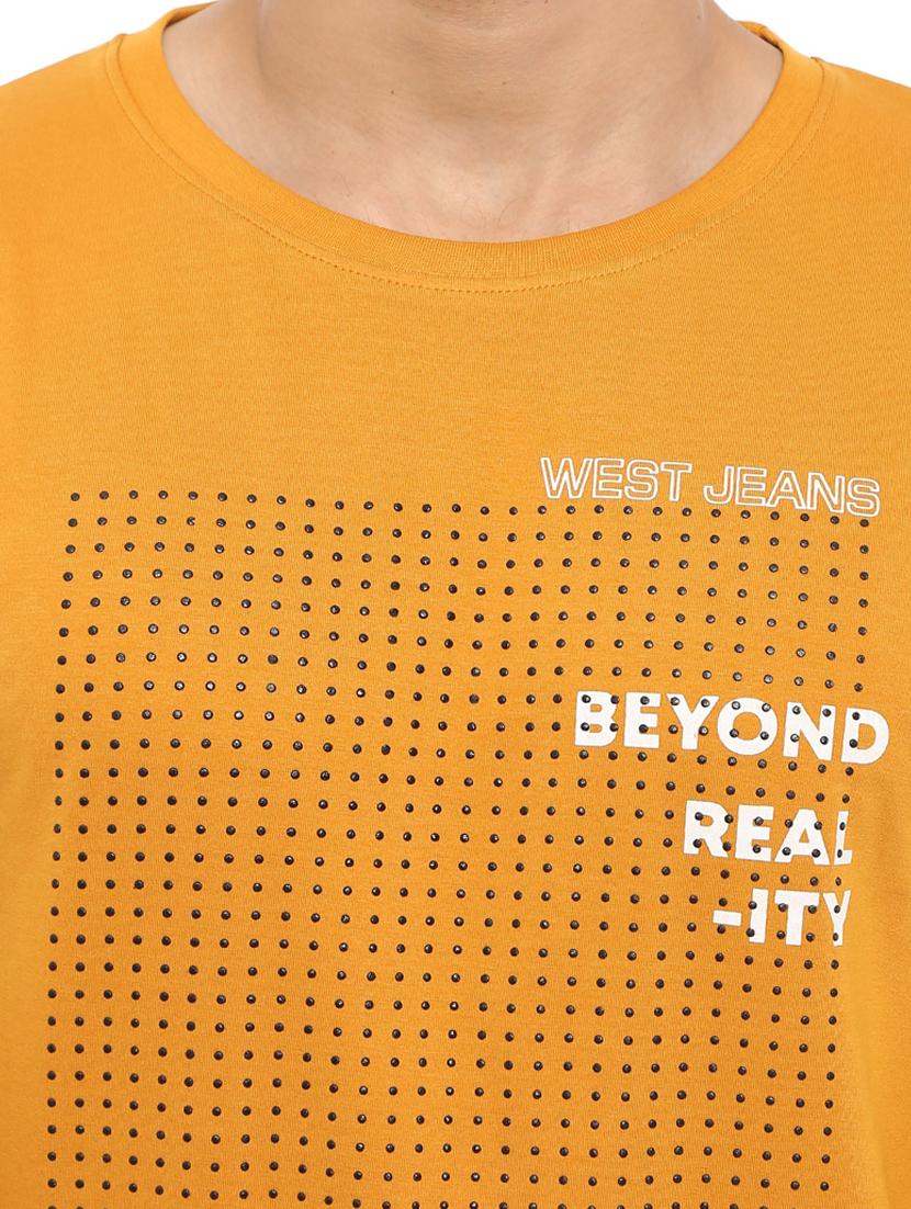 round neck front printed t-shirt - 18620078 - Zoom Image - 5