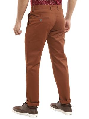 mid rise solid chinos casual trouser - 18620297 - Standard Image - 3