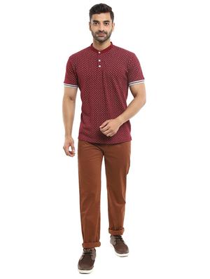 mid rise solid chinos casual trouser - 18620297 - Standard Image - 4