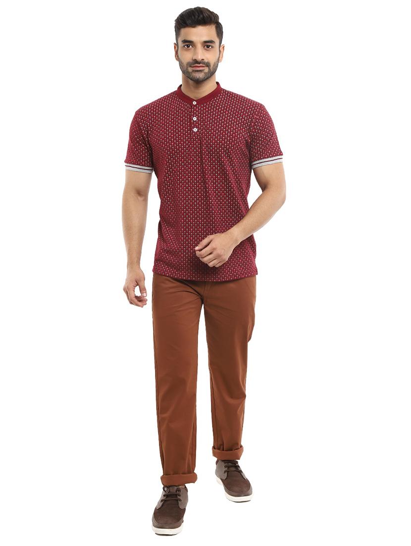 mid rise solid chinos casual trouser - 18620297 - Zoom Image - 4